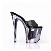 CHROME PurpleGrey Black Jelly Slip-Ons (8Inch/20cm)