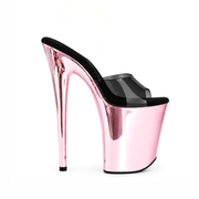 CHROME BabyPink Black Jelly Slip-Ons  (9Inch/23cm)