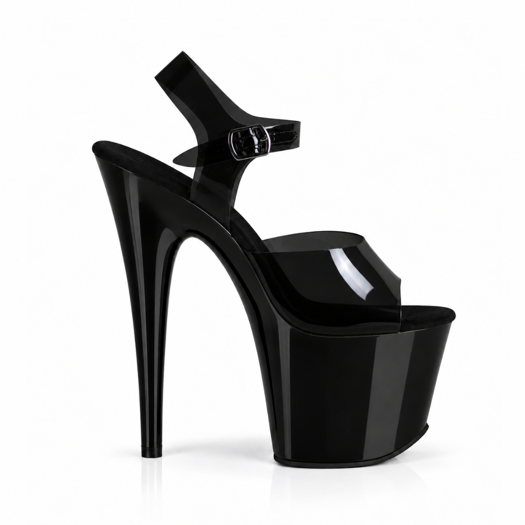 Glossy Black Jelly Straps (7In/17cm)