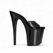 Glossy Black Jelly Slip-Ons (8Inch/20cm)