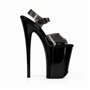 Glossy Black Jelly Straps (9Inch/23cm)