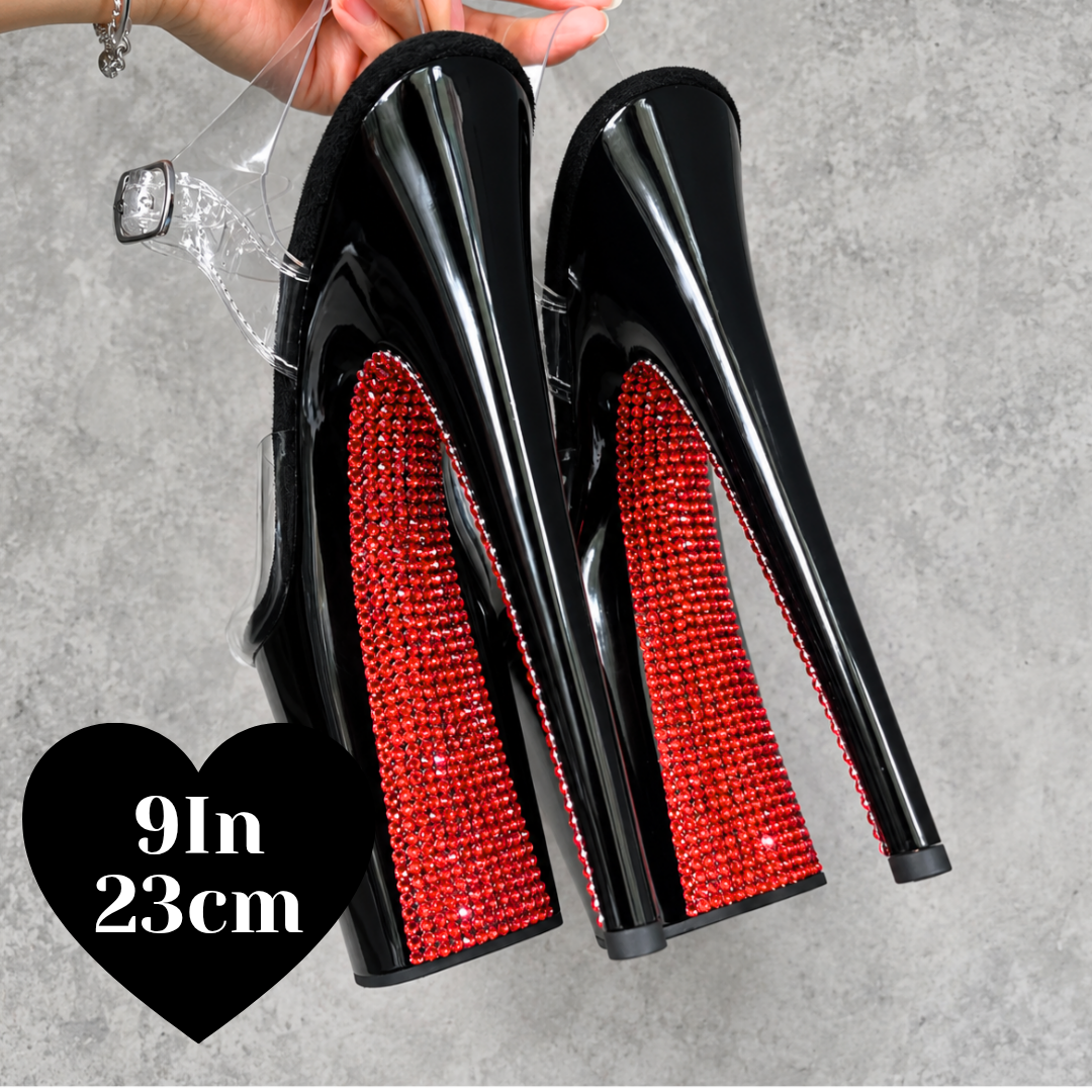 Glossy Black Red Diamondback (9Inch/23cm)