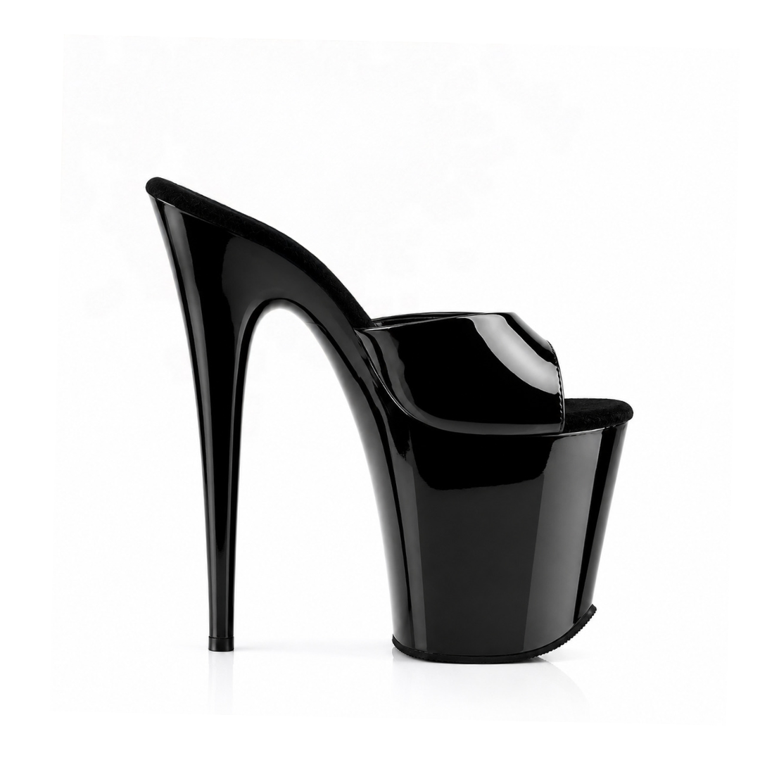 Glossy Black Patent Slip-Ons (8Inch/20cm)