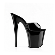 Glossy Black Patent Slip-Ons (8Inch/20cm)