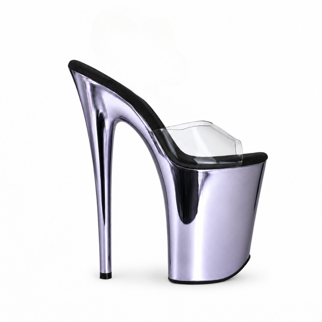 CHROME PurpleGrey Black Slip-Ons (9Inch/23cm)