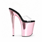 CHROME BabyPink Black Slip-Ons  (9Inch/23cm)