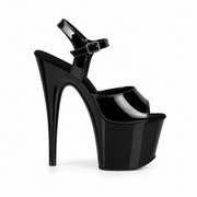 Glossy Black with Patent Straps (7In/17cm)