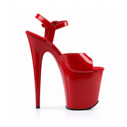 Glossy Red with Red Patent Straps (8Inch/20cm)