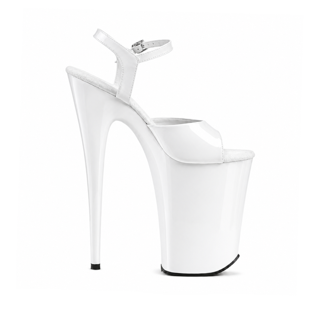 Glossy White with White Patent Straps (9Inch/23cm)