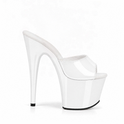 Glossy White Patent Slip-Ons (7In/17cm)