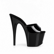 Glossy Black Patent Slip-Ons (7In/17cm)