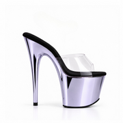 Chrome PurpleGrey Black Slip-Ons (7In/17cm)