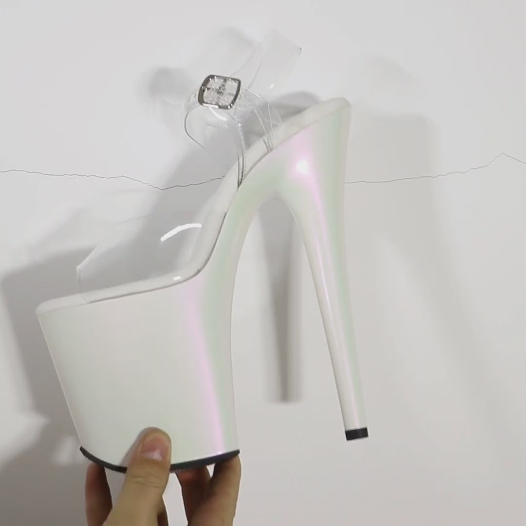 Load video: Iridescent WhitePink (8In/20cm)