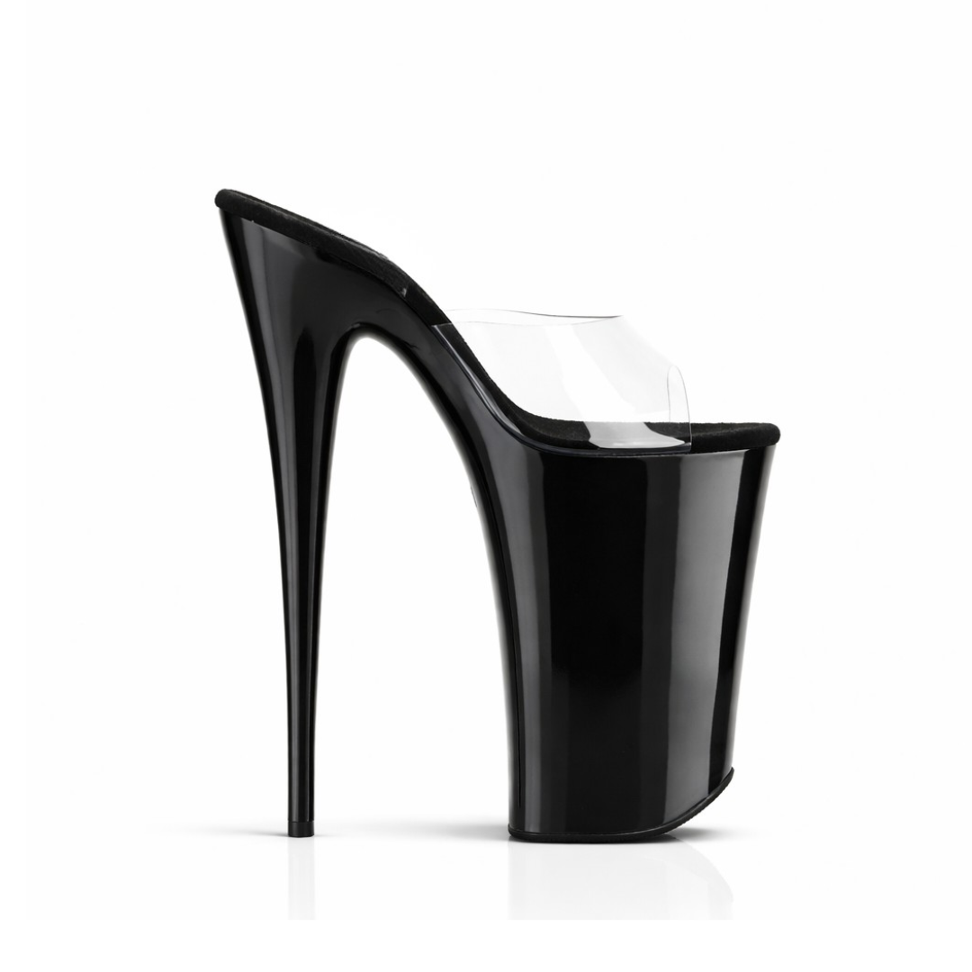 Glossy Black Slip-Ons (10Inch/26cm)