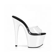 Glossy WhiteBlack Slip-Ons (7In/17cm)