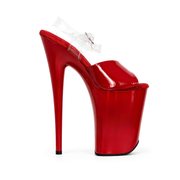 Glossy Red with Clear Back Strap (9 Inch/23CM)