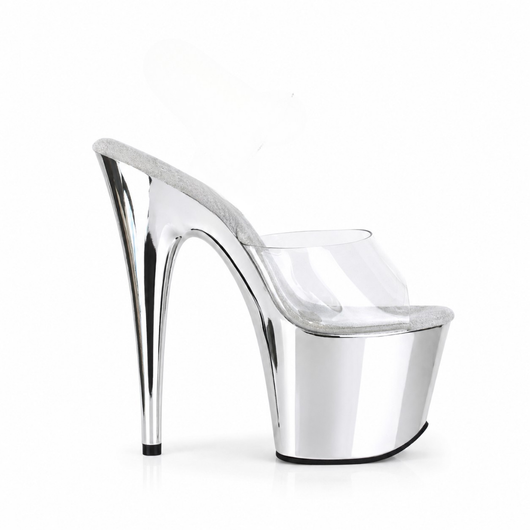 Chrome Silver Slip-Ons (7In/17cm) (Copy)