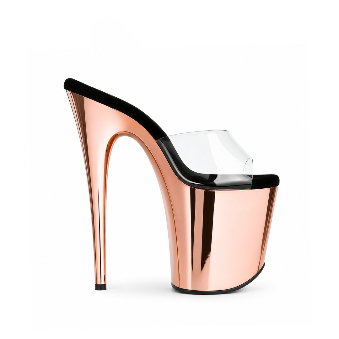 Chrome Rose GoldBlack Slip-Ons (8In/20cm)