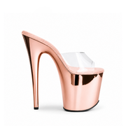 Chrome Rose Gold Slip-Ons (8In/20cm)